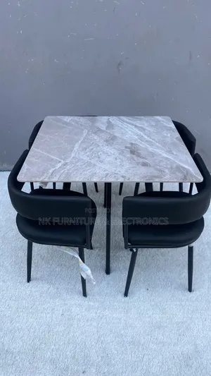 Classy Marble Top Dining Set  Well 4 Chairs Made in China 