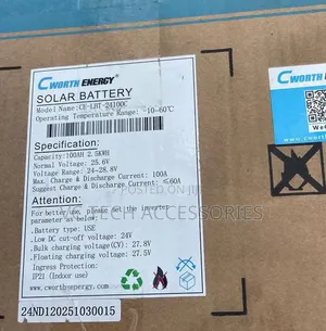 Cworth Energy 2.5kwh Lithium Battery 24v
