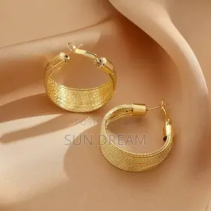 Lady Stainless Steel Earring Golden Earrings Women Gift