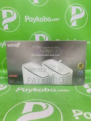 Asus Zenwifi Xt9 Ax7800 Wireless Tri-Band Mesh Wi-Fi System (2-Pack)
