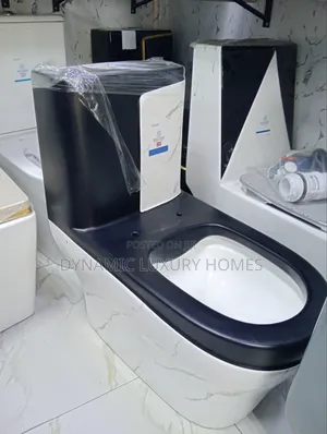 Married Black and White Design Wc With Wash Hand Basin