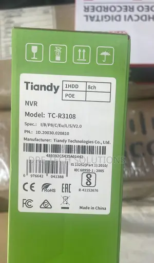 Tiandy 8channel NVR With Poe