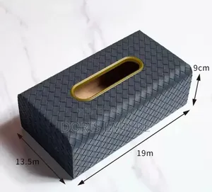 Luxury Custom Logo Leather Tissue Box