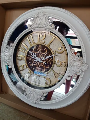 European Vintage Royal White Circle Large Clock