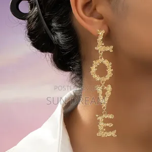 Trendy Earrings Americas Style Love Letter Earrings Women Gift