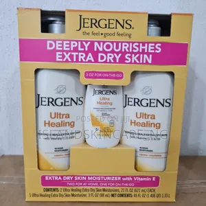 Jergens Ultra Healing Moisturizer Pack ( Two 21 Fl Oz and One 3 Fl Oz)