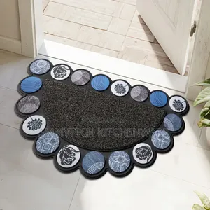 Anti Slip Quality Oval Shaped Rubber Door Mat