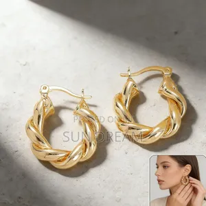 Fashionable Earrings for Women Twisting Earrings Stainless Steel
