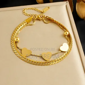 Stainless Steel Bracelet Women Heart Bracelets Lady Gift