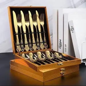 24-Piece Gold-Plated Cutlery Set