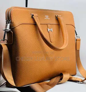 Hermes Quality Luxury Men Genuine Leather Laptop
