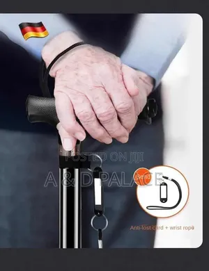 Adjustable Height Strong Iron Anti Slip Multifunctional Walking Stick