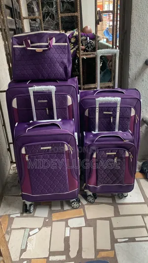Set of 4 Fabric Luggage Boxes