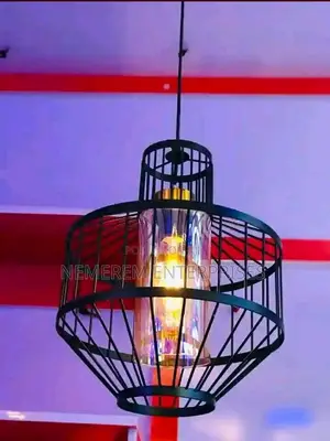 Modern Industrial Birdcage Pendant Light Stylish Black Gold Hangin