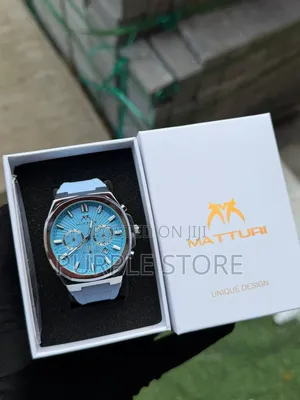 Matturi Chronograph Rubber Strap Watch Fully Packaged