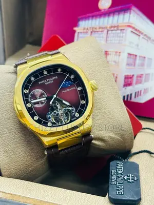 Patek Philippe Quality Luxury Leather Automatic Engine Wristwatch