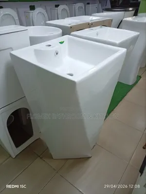 Luxury Square Pedestal Wash Hand Basin – Modern Bathroom Sink