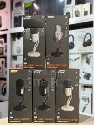 Porodo Gaming Elyx RGB Condenser Microphone - Noise Surppress Button
