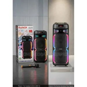Djack Dj-8801 Dual 8-Inch Wireless Speaker System.