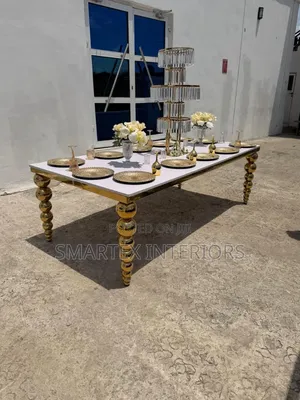Imported Executive Marble Top Event Table