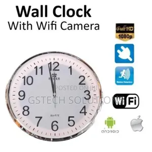 Hidden Camera Wall Clock for Smartphone View