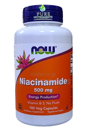 Now Niacinamide 500mg 100 Veg Capsules _ for Healthy Skin and Energy