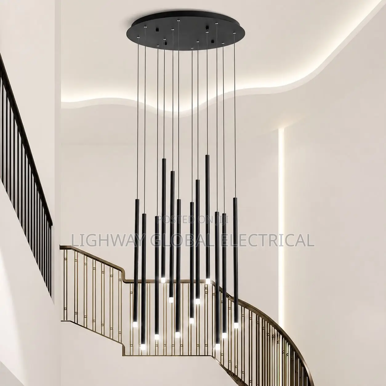 Multi Dropping Decorative Modern Stair Chandelier