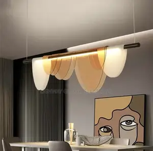 Nordic Gold Amber Acrylic Chandelier, Living Room , Dining Room