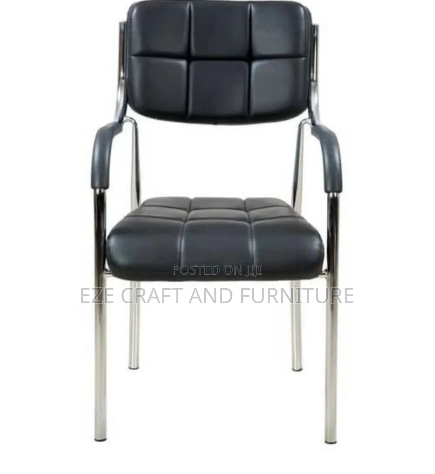 Strong Visitors Block Leather Chair