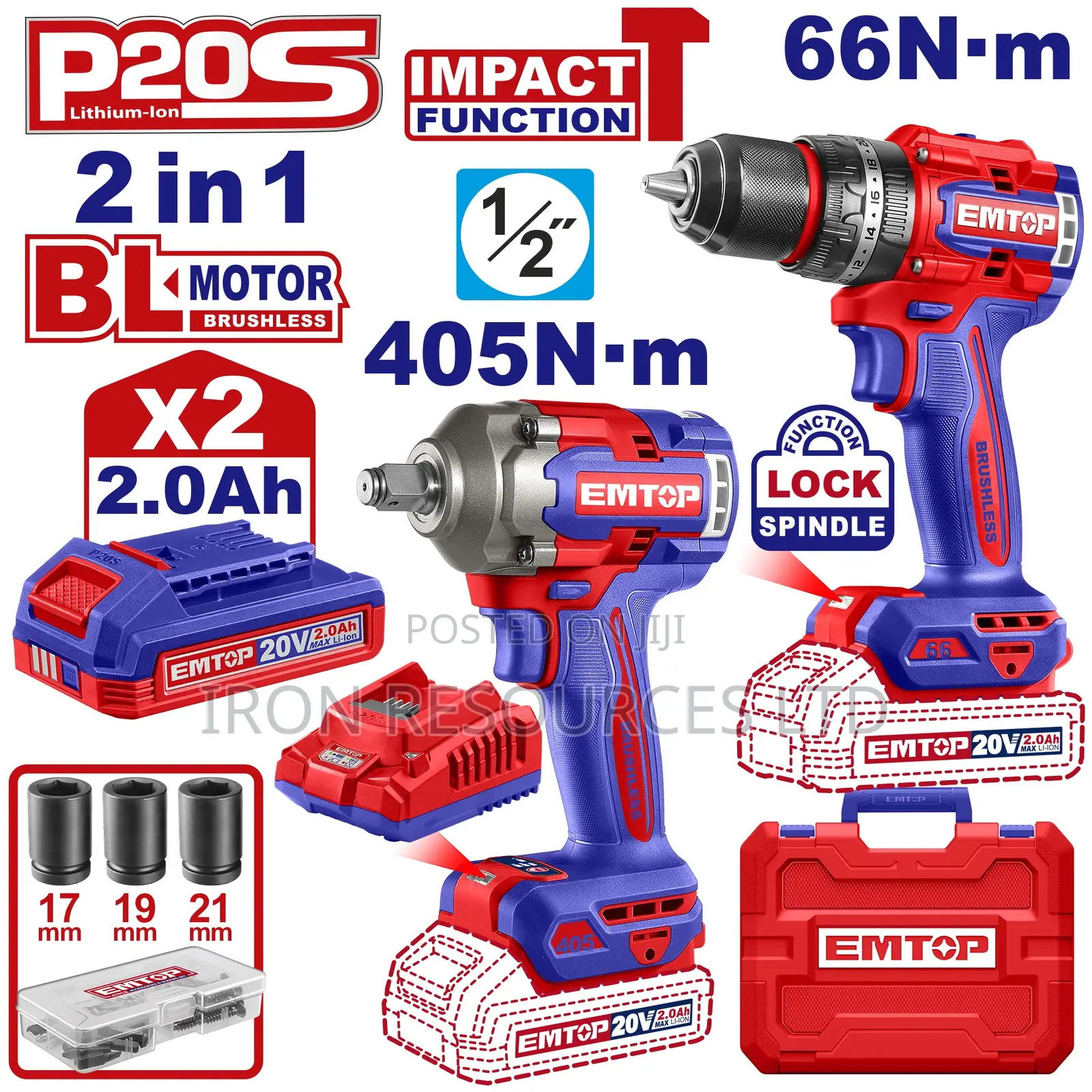 Cordless 2 PCS Combo Kit 66n-M