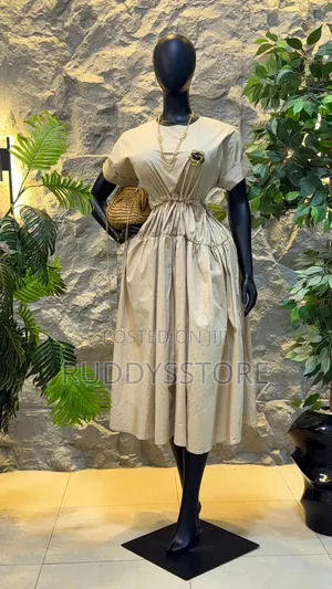 Beige Midi Dress