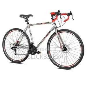 Kent Bicycles 700c Eagle Ridge Gravel Men's Large Bike, Silver, Red