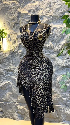 Leopard Print Bodycon Maxi Dress