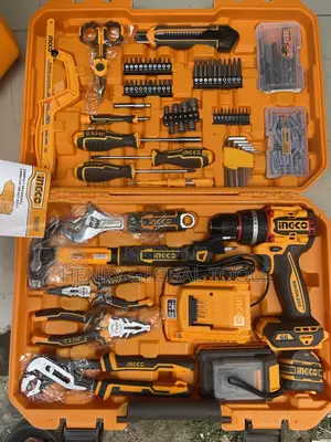 166pcs 66n.M Ingco Impart Drill With Tools Chest Set
