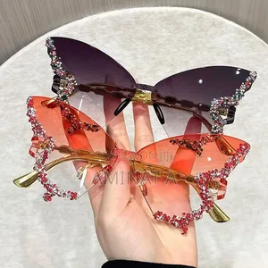 Fashion Butterfly Glasses - Gray, Blue, Green, Red