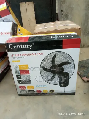 Century Wall Fan 18 Inch Rechargeable With Led Lights