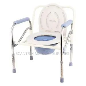 Compact Folding Commode Chair for Easy Transport