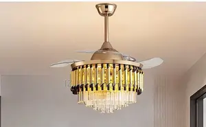 Luxury Fan Crystal Led Chandelier