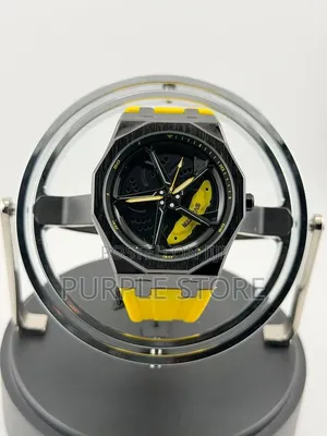 Spinning Dial Rubber Strap Watches for Guys