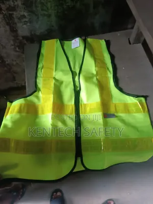 Reflective Jacket With Yellow Reflective Tape 12 Pcs