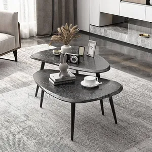 2pcs Luxury Crafted Wood Center Table