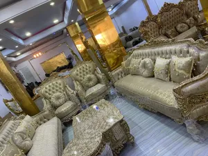 Luxury Egyptian Royal Chairs With Table