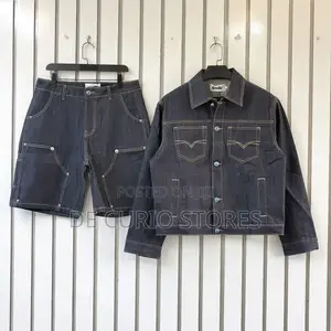 Multi Pocket Carpenter Denim Short and Carpenter Denim Jacket