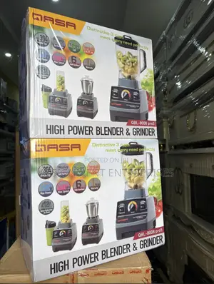 Qasa High Power Blender Grinder QBL-8008 Pro5 - 1500w - 3 Cups Set