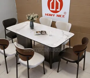 Executive Marble Top Dining Table With Chairs
