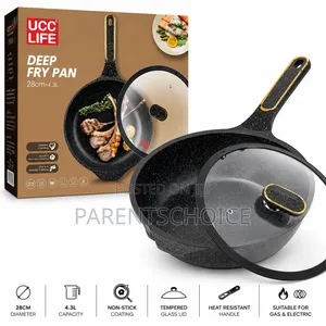 Ucc Life Deep Fry Pan With Glass Lid (28cm / 4.3l)