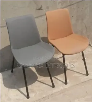 Leather Iron Leg Dining Chair