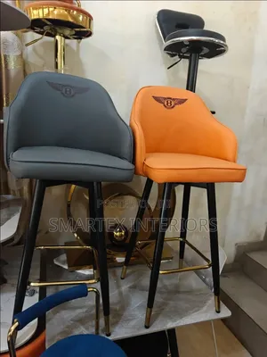 Best Quality Leather Iron Leg High Barstool