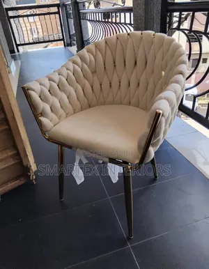 Imported Quality Fabric Iron Leg Chair