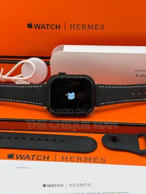 Brand New Apple Watch Hermès Edition – Black Leather Sport Band